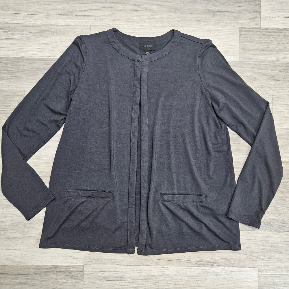 J. Jill Wearever Collection Gray Longsleeve Cardigan Size Small Lightweight